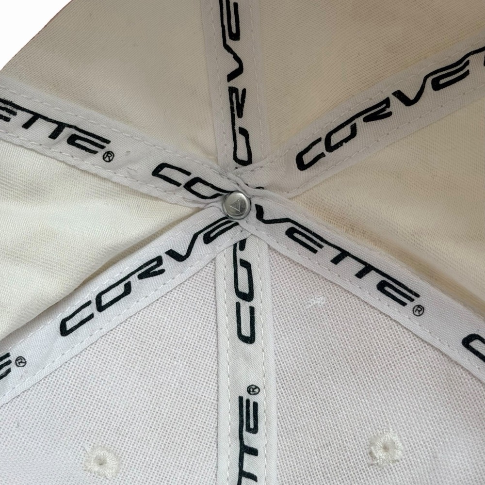 Vintage corvette C6 White Fitted Hat OSFM Embroidered Norscot - Picture 6 of 6